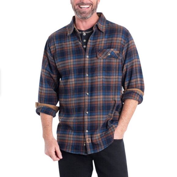 Legendary Buck Camp Flannels‎ Large Brownstone Plaid NWT in packaging - Picture 1 of 6